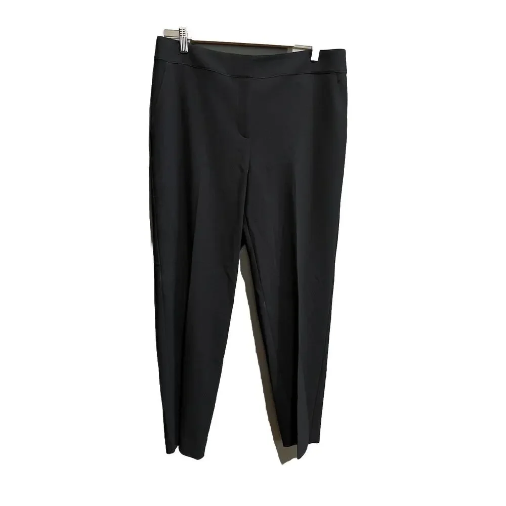 St. John Caviar Black Emma Women's Dress‎ Career Pants Size 12